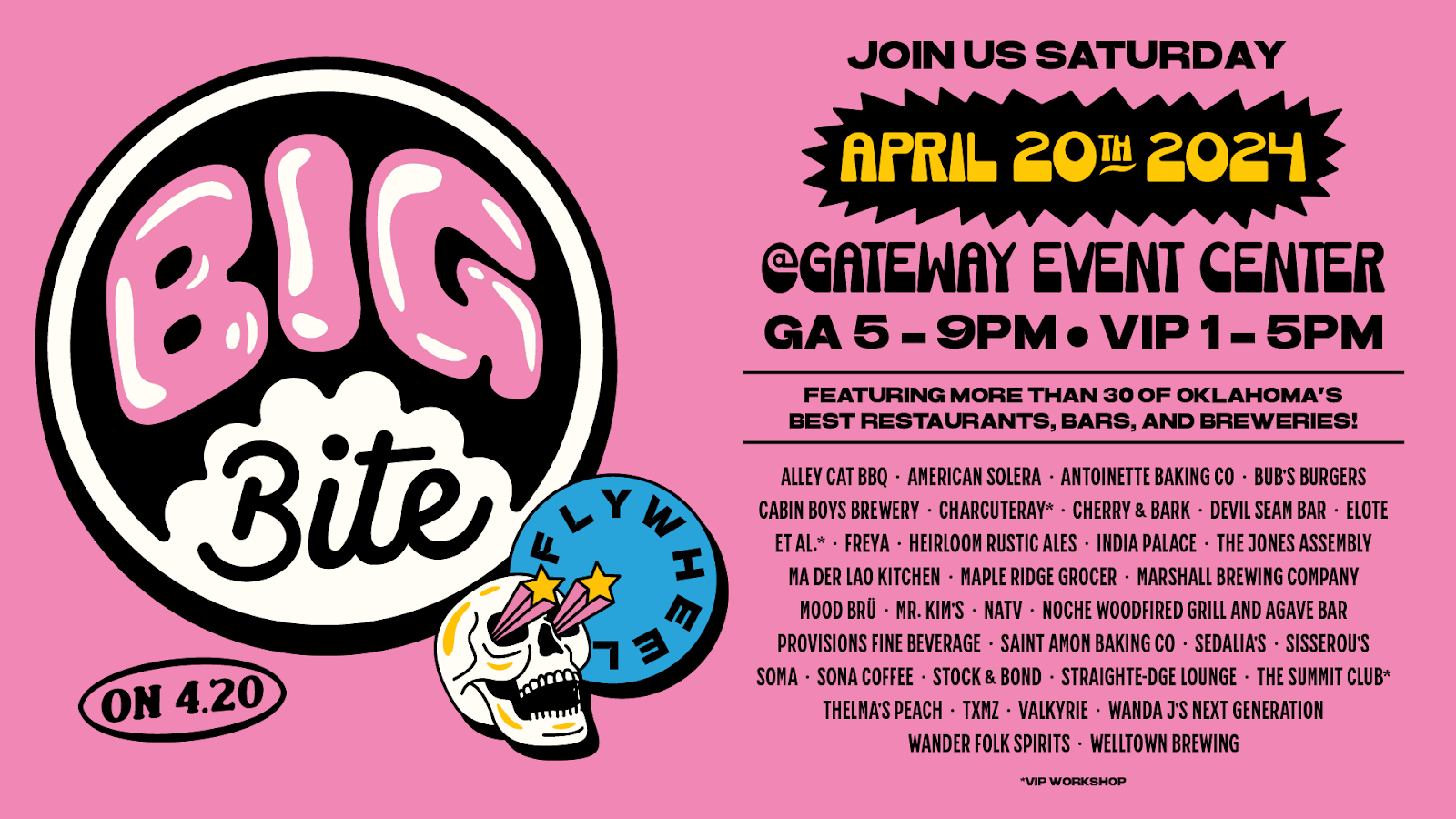 Big Bite - Join Us Saturday April 20th, 2024 @ Gateway Event Center - GA 5-9PM - VIP 1-5PM